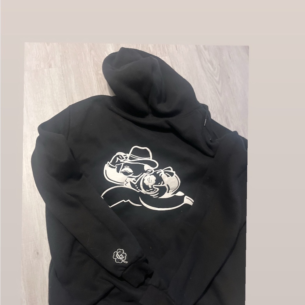 Black Hoodie with Graphic Design
